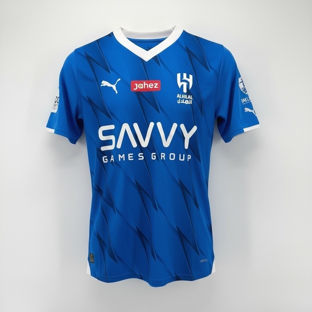 Puma Al-Hilal FC 2023-24‎ Home Jersey Blue Mens Medium Pro League Soccer NWT